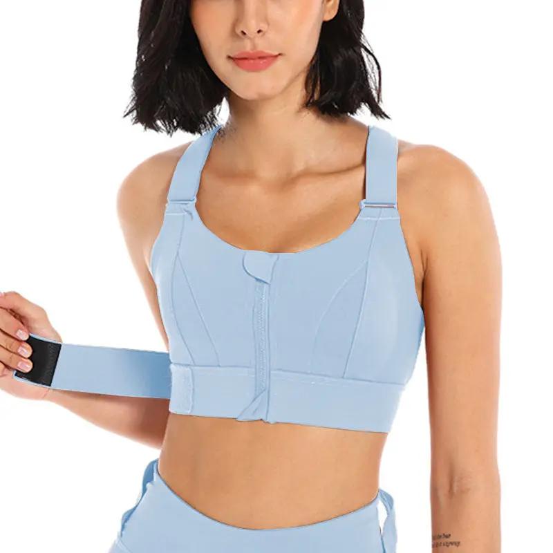 Mead's Supply & Equipment Outfitters limited Women's Activewear Plus Size High Impact Front Zip Sports Bra For Women Polyester Plus Size High Impact Front Zip Sports Bra Polyester