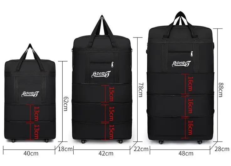 High-Capacity Storage Bag – Foldable Airline Checked Luggage with Wheels BGXG1024 by ECOTREK
