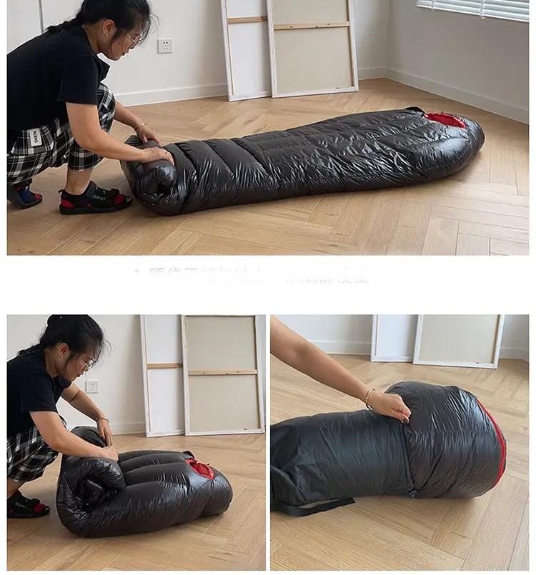 Goose Down Envelope Sleeping Bag – Compact & Lightweight LLL3011 by ECOTREK