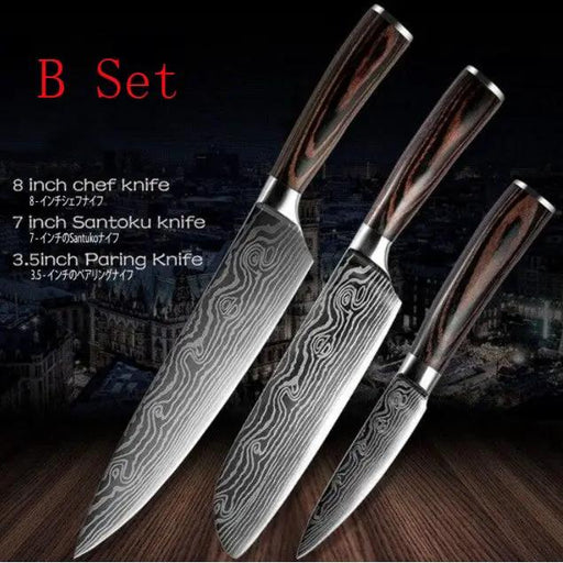 Chef Knives Kitchen Knives Cleaver Slicing Knives C Set by China Dropship