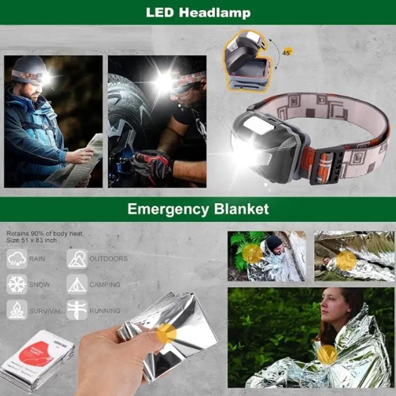 30 in 1 Survival Gear and Equipment Emergency Survival Kit for Camping, Hiking, Hunting, and Fishing by g8buynz