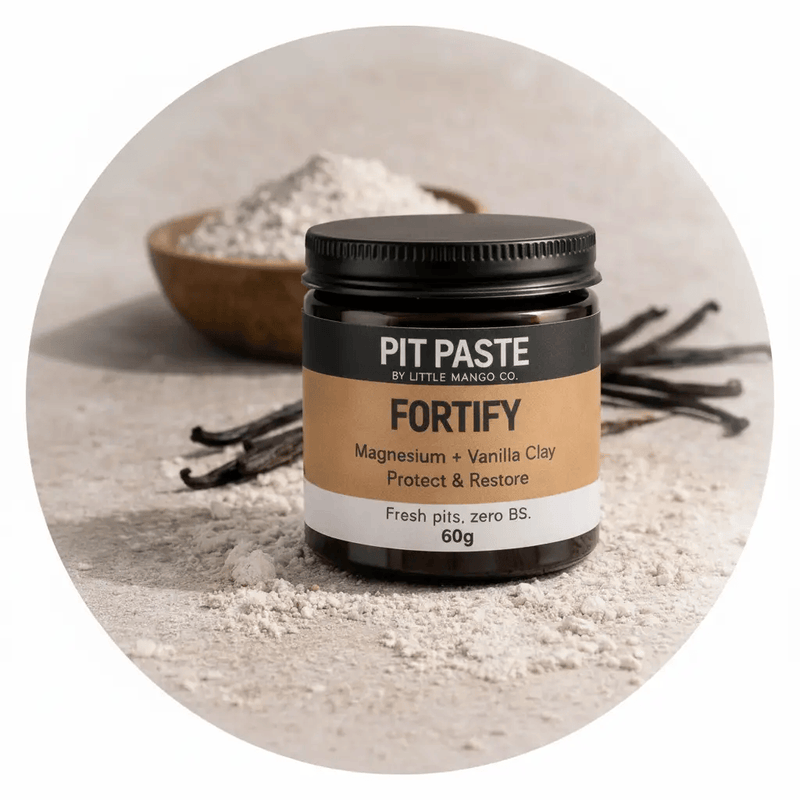 Pit Paste – Fortify (Magnesium & Vanilla Clay) – Baking Soda Free by Little Mango Co.