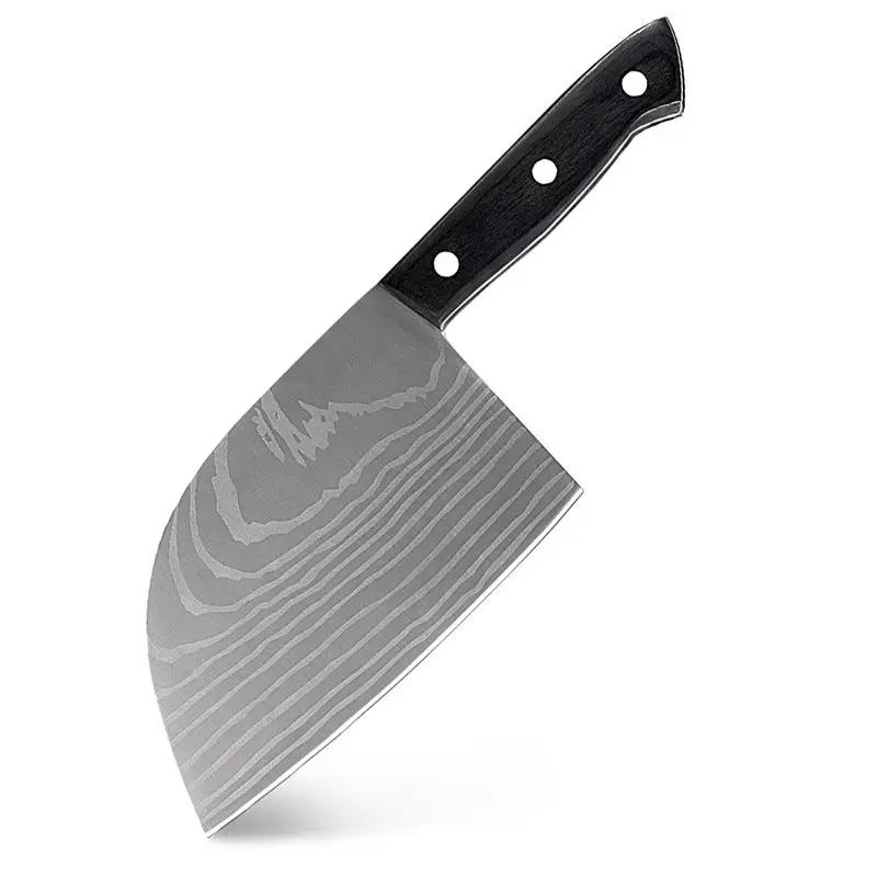 Household Chinese Kitchen Stainless Steel Butcher Knife Sanding With Leather Case by China Dropship