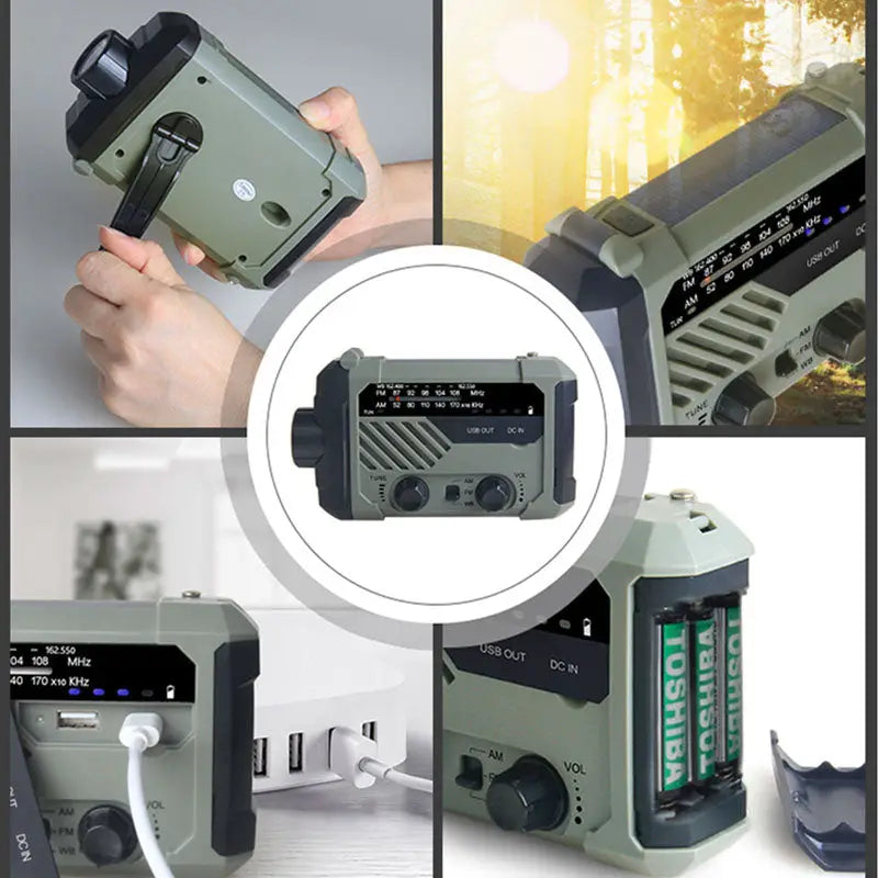 Action Outdoors Limited Multifunction Portable Emergency Radio with Flashlight Multifunction Portable Emergency Radio with Flashlight
