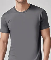 Solid Casual Short-Sleeve Crewneck T-Shirt by Mead's Supply & Equipment Outfitters limited
