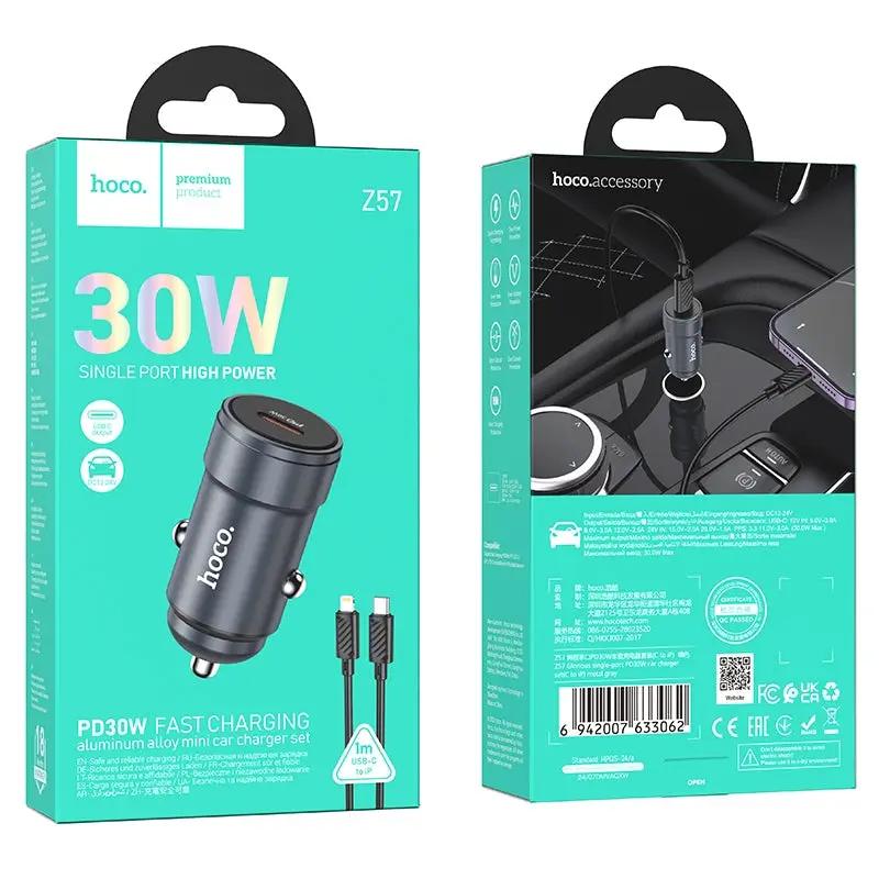 Hoco Fast Charging 30W C to iP Car Charger by salelink.co.nz