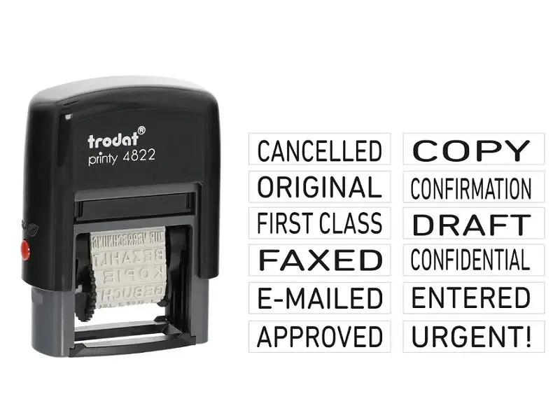 Self-Inking 1-Line Trodat 4822 Text 'COPY' 'FAXED' Stamp - 26X4MM by dealonline.co.nz