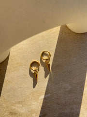 Wero Ngira Gold Huggies by Tahana Jewellery