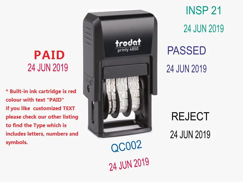 "PAID" Self-inking Date Stamp Dates Stamp by dealonline.co.nz
