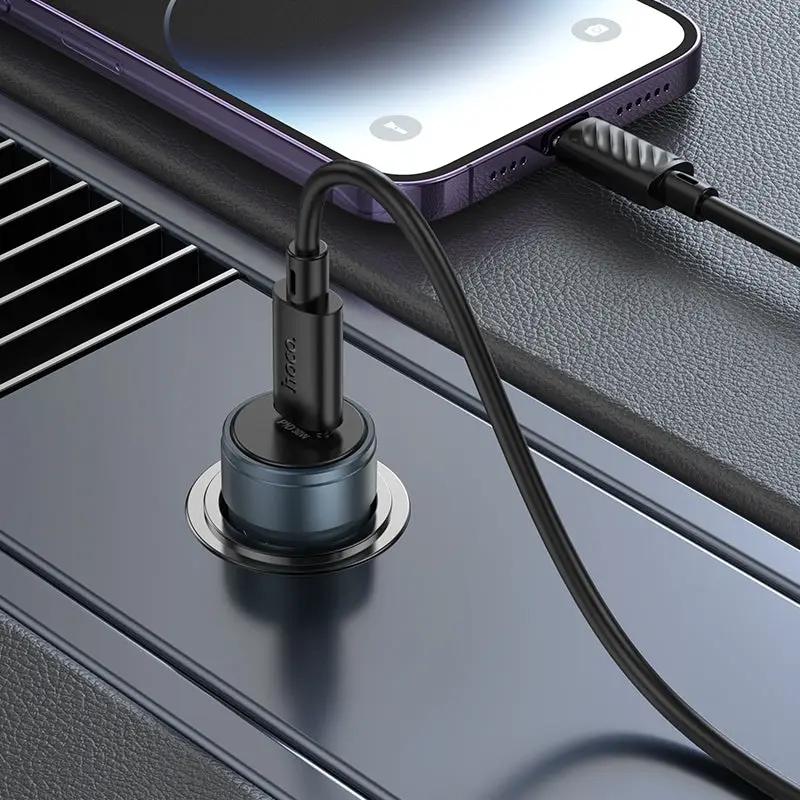 Hoco Fast Charging 30W C to iP Car Charger by salelink.co.nz