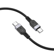 Hoco Type C to C Cable Fast Charging Cable Black by salelink.co.nz