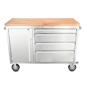 Kiwi Grab Kiwi Grab 48 inch Stainless Steel 4 Drawer Work Bench tool chest Tool Box Chest Cabinet 48 inch Stainless Steel 4 Drawer Work Bench tool chest Tool Box Chest Cabinet