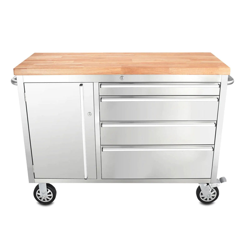 Kiwi Grab Kiwi Grab 48 inch Stainless Steel 4 Drawer Work Bench tool chest Tool Box Chest Cabinet 48 inch Stainless Steel 4 Drawer Work Bench tool chest Tool Box Chest Cabinet