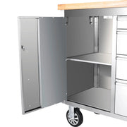Kiwi Grab Kiwi Grab 48 inch Stainless Steel 4 Drawer Work Bench tool chest Tool Box Chest Cabinet 48 inch Stainless Steel 4 Drawer Work Bench tool chest Tool Box Chest Cabinet
