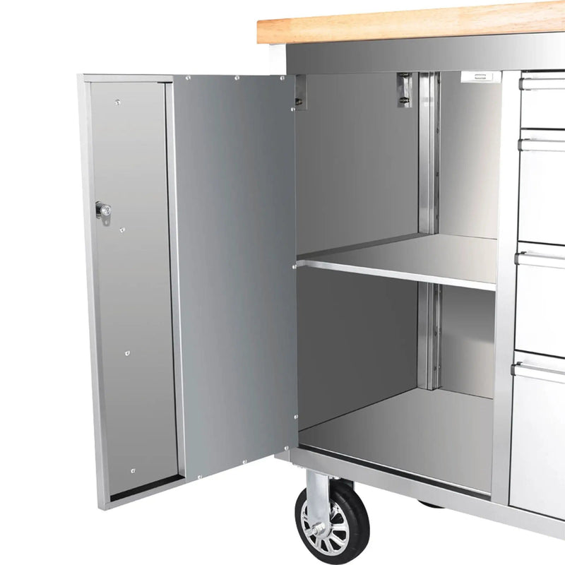 Kiwi Grab Kiwi Grab 48 inch Stainless Steel 4 Drawer Work Bench tool chest Tool Box Chest Cabinet 48 inch Stainless Steel 4 Drawer Work Bench tool chest Tool Box Chest Cabinet