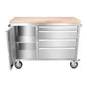 Kiwi Grab Kiwi Grab 48 inch Stainless Steel 4 Drawer Work Bench tool chest Tool Box Chest Cabinet 48 inch Stainless Steel 4 Drawer Work Bench tool chest Tool Box Chest Cabinet