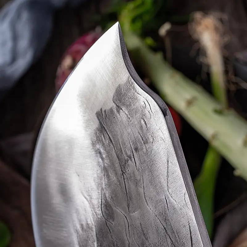 Chopping Knife Thickening Bone-chopping Knife Forging Old Kitchen Knife Brown by China Dropship
