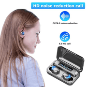 Mead's Supply & Equipment Outfitters limited Bluetooth Headset F9-6 Bluetooth Headset – Wireless Stereo Earbuds with Voice Control F9-6 Bluetooth Headset – Wireless Stereo Earbuds with Voice Control