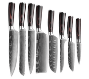 Zendrop Damascus Stainless Steel Knife Set With Kitchen Accessories Damascus Stainless Knife Set With Kitchen Accessories
