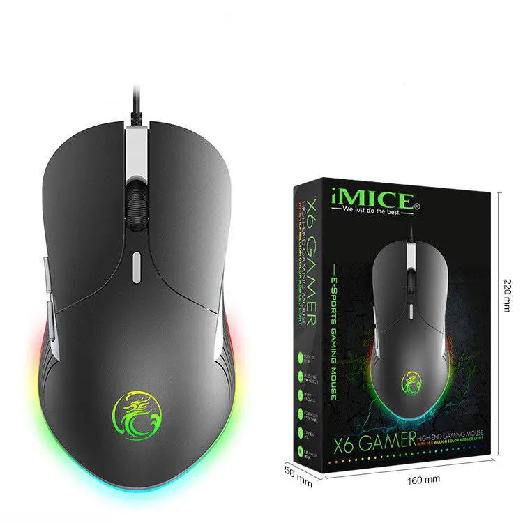 IMICE X6 Wired RGB Gaming Mouse — 6-Button Precision Control | PC Gaming by Mead's Supply & Equipment Outfitters limited