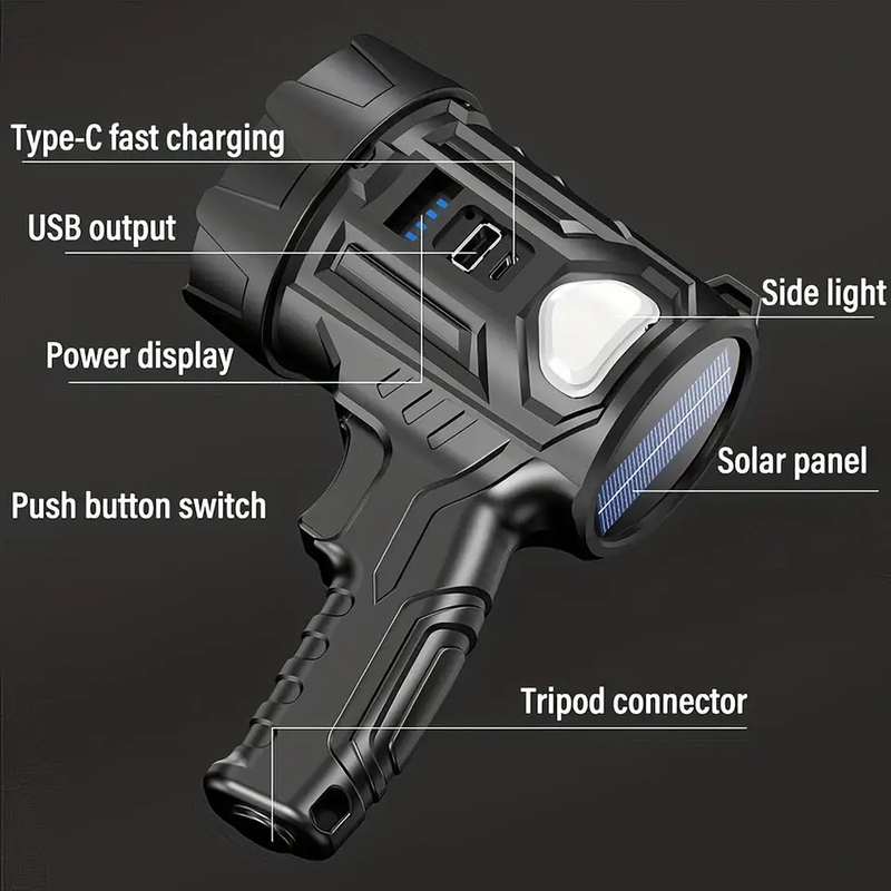 LED Handheld Torch Spotlight by salelink.co.nz