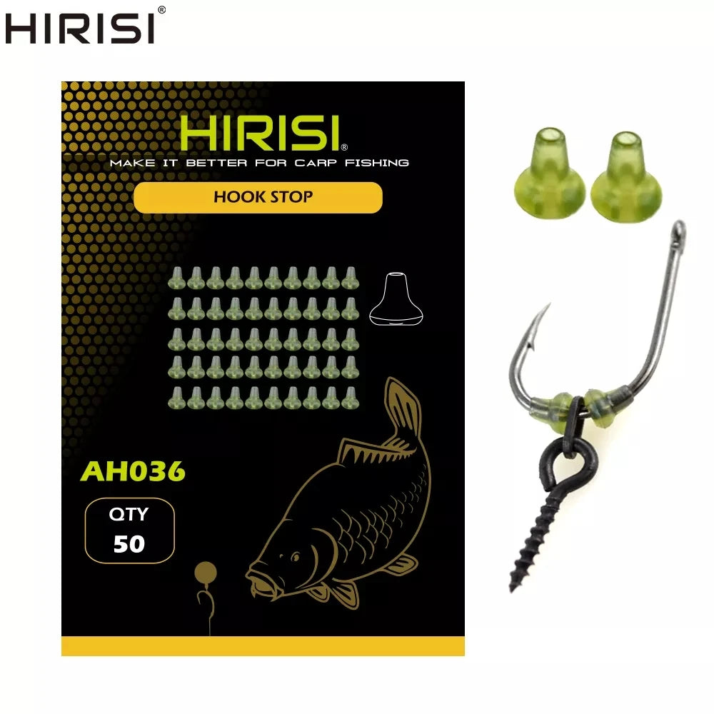 Hirisi 50pcs Rubber Fishing Rigs Fish Hook Stopper Terminal Tackle Accessories AH036 - Action Outdoors Kiwi