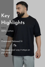Bull Oversized T-shirt Black by Fuaark Nz