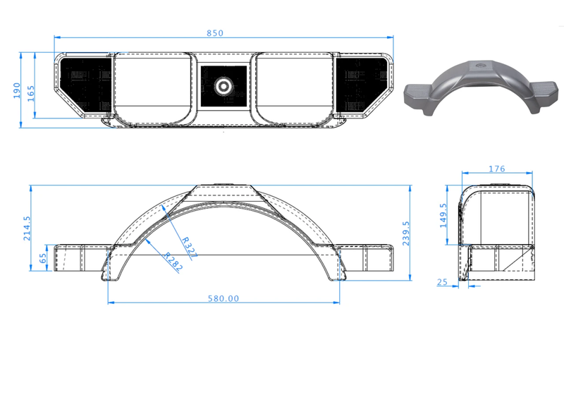 Mudguard 12in Silver Plastic [ea] by Trojan