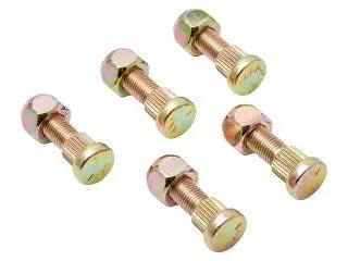 7/16" Unf Wheel Hub Studs With Nuts x5