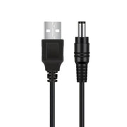 Barrel Jack Power Cable - 5V / 5.5mm x 2.1mm charger (Black) 1m by 9eight5