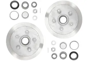2000kg Disc Braked Hub Set - SS Disc - 5x120x1/2" - Pair