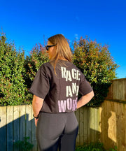 Unisex Rage Oversized T-shirts Black by Fuaark Nz