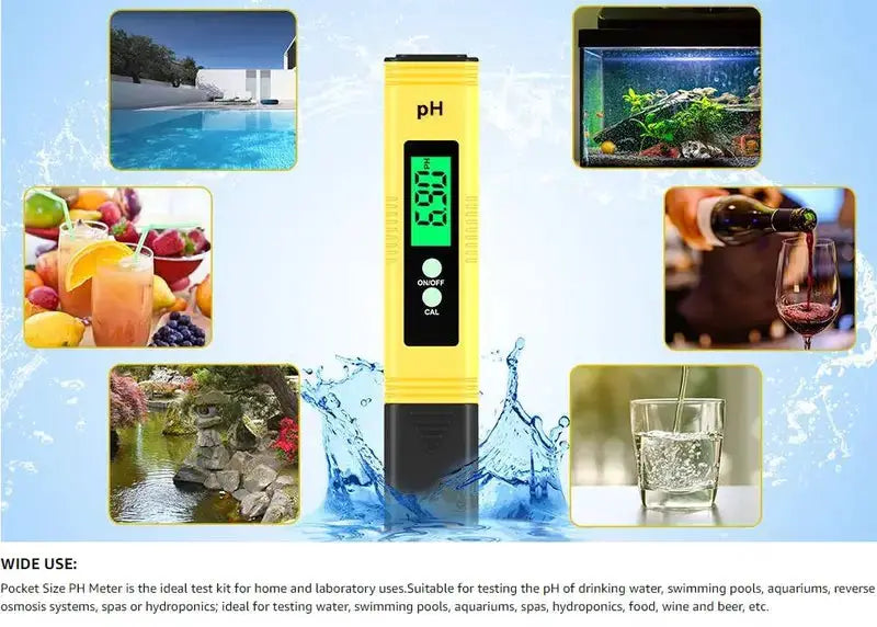 GOXAWEE PH Tester Pen for Precise Water Measurement - Digital pH Meter 0-14 Range by Mead's Supply & Equipment Outfitters limited
