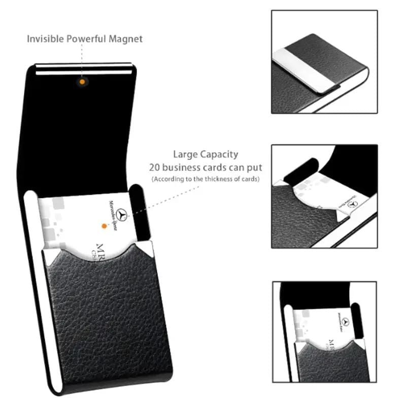 g8buynz g8buynz Professional Business Card Holder PU Leather Business Card Case Black Professional Business Card Holder PU Leather Business Card Case Black