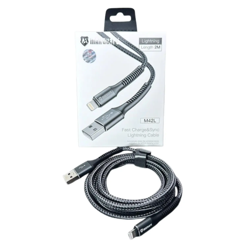 Maxguard 2m USB-A to Lightning cable M42L by 9eight5