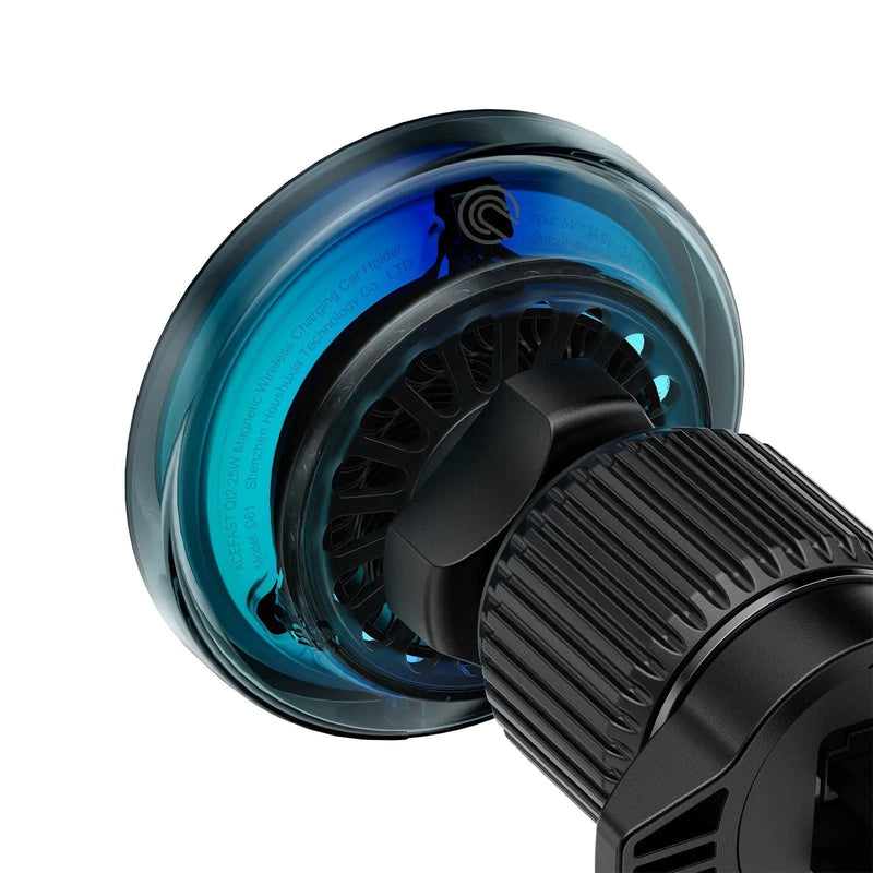 25W Qi2 Wireless Charging Phone Holder for Air Vent, with Active Cooling, Ambient Light (D61) by BroDeals