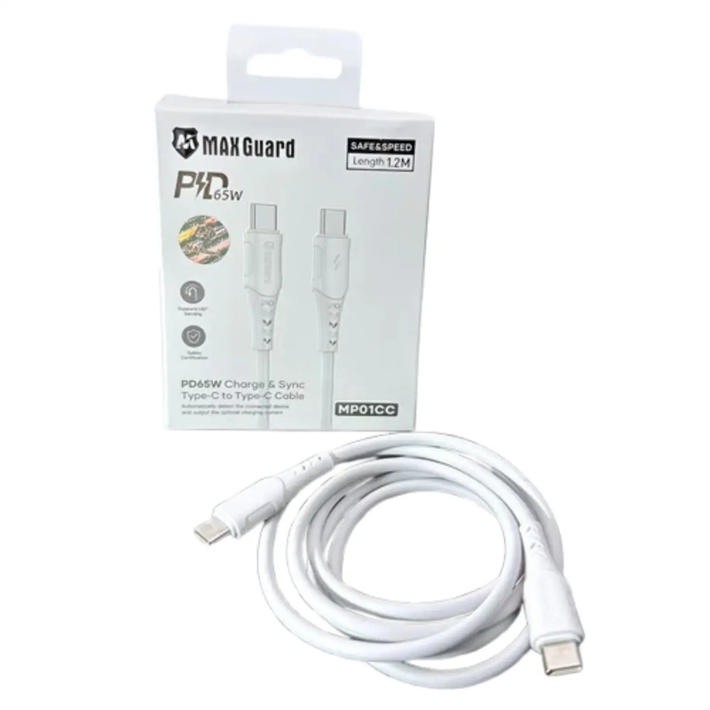 Maxguard 1.2m 65W Type-C to C Cable MP01CC by 9eight5