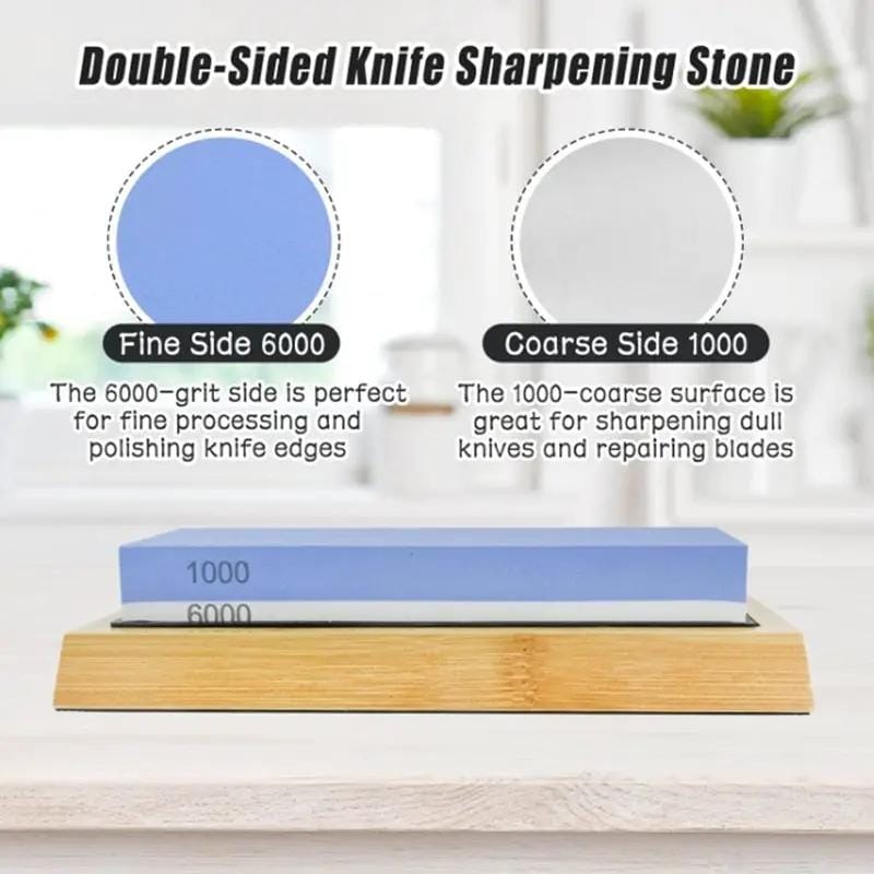 g8buynz Sharp Pebble Premium Whetstone Knife Sharpening Stone 2 Side Grit 1000/6000 Waterstone Sharp Pebble Premium Whetstone Knife Sharpening Stone 2 Side Grit 1000/6000 Waterstone