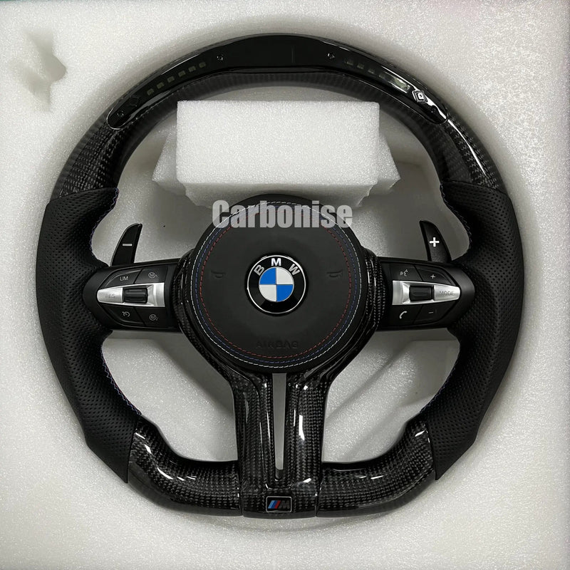 BMW Steering Wheel (Carbon Fiber+Perforated Leather) @4 by CARBONISE