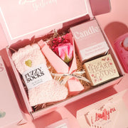 Pink Aroma Candle Bath Gift Box by Poppy Gifts