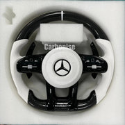 Mercedes-Benz Steering Wheel (Carbon Fiber+Perforated Leather) #04 by CARBONISE