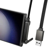 Nylon Braided Zinc Alloy Charging Cable with Metallic Kick Stand USB A to USB C by BroDeals