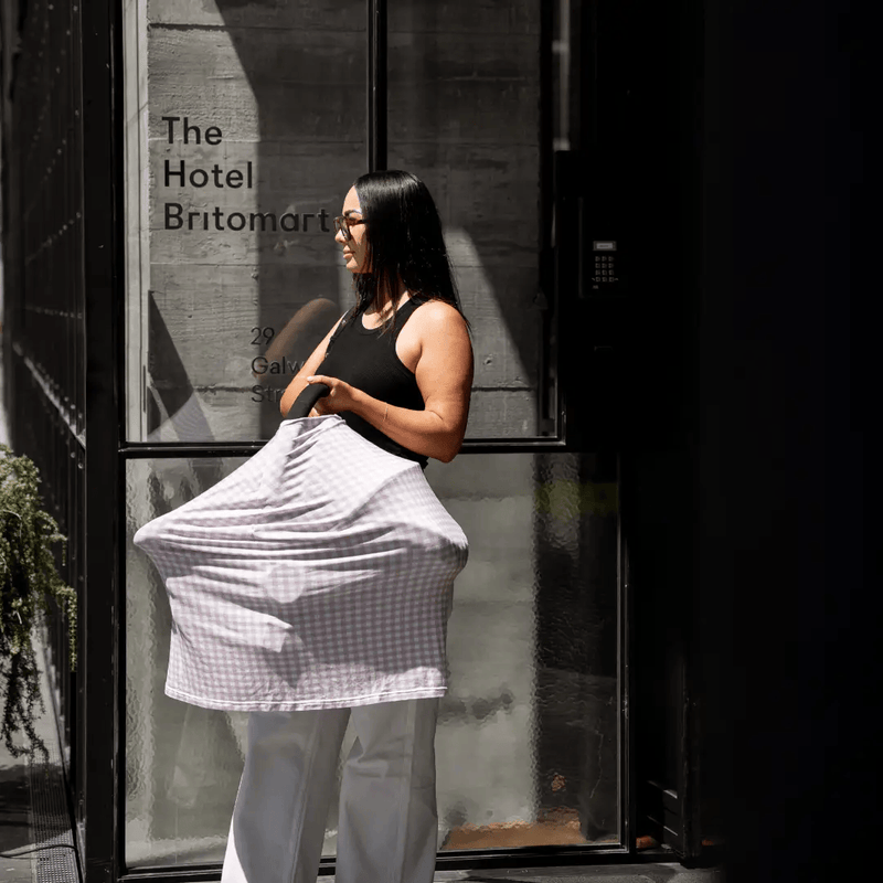Beige Gingham Multi-Use Cover by Modern Mini