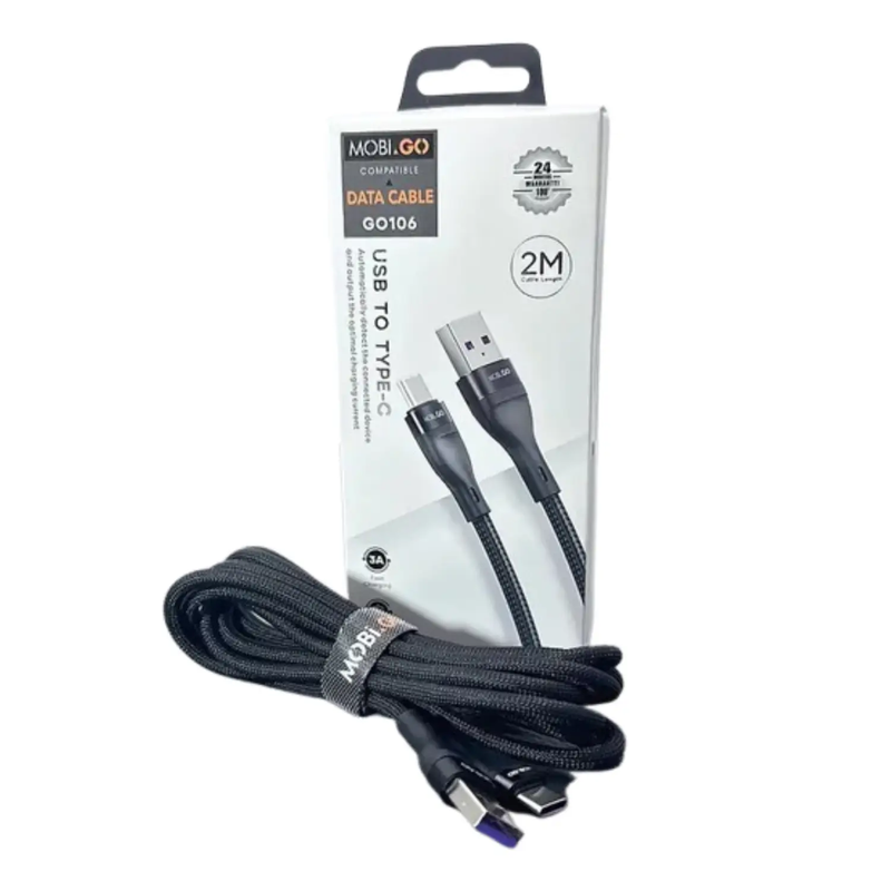 Mobigo 2m USB-A to C cable GO106 by 9eight5