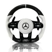 Mercedes-Benz Steering Wheel (Carbon Fiber+Perforated Leather) #04 by CARBONISE