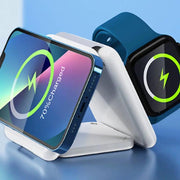 g8buynz g8buynz 3 in 1 Wireless Charging Station Foldable magnetic 15W Charger for iPhone 14 3 in 1 Wireless Charging Station Foldable magnetic 15W Charger for iPhone 14