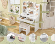 Dressing Table With Mirror by The Shopsite