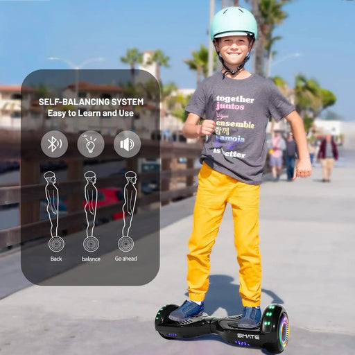 Kiwi eRide Kiwi Hoverboard Simate P6 Hoverboard Black Simate P6 Hoverboard Black