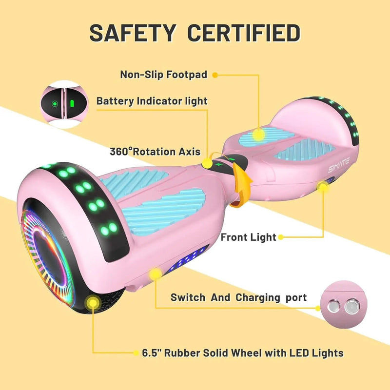 Kiwi eRide Kiwi Hoverboard Simate P6 Hoverboard Pink Simate P6 Hoverboard Pink