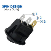 g8buynz g8buynz 12 pcs 12V Round Rocker Switch Lighted SPST Switch Blue LED Light up 20A 3 12 pcs 12V Round Rocker Switch Lighted SPST Switch Blue LED Light up 20A 3